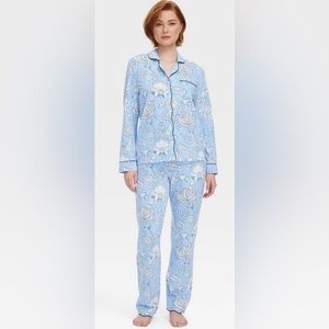 Roller Rabbit Blue and White Floral Vines Pajama Set